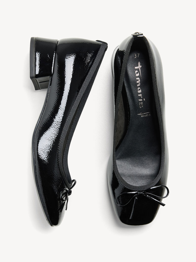 Pumps, BLACK struc. Patent, hi-res