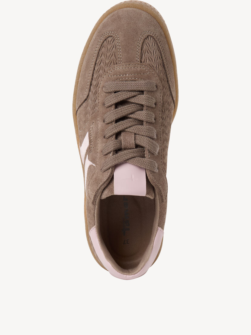 Leren Sneaker - bruin, BROWN/ROSE, hi-res