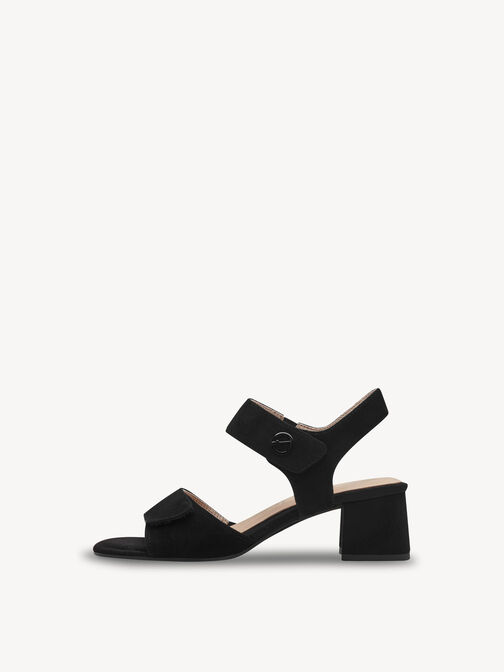 Heeled sandal, BLACK SUEDE, hi-res
