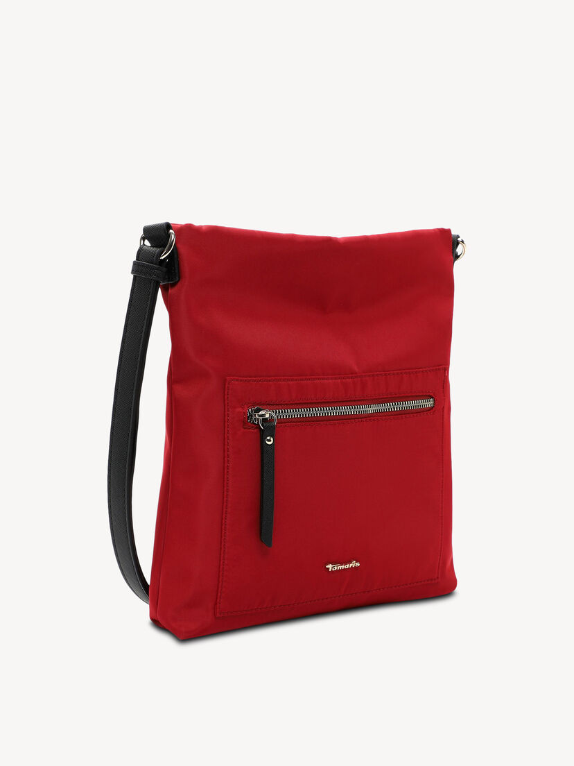 Rode dames crossbody tas met verstelbare zwarte band