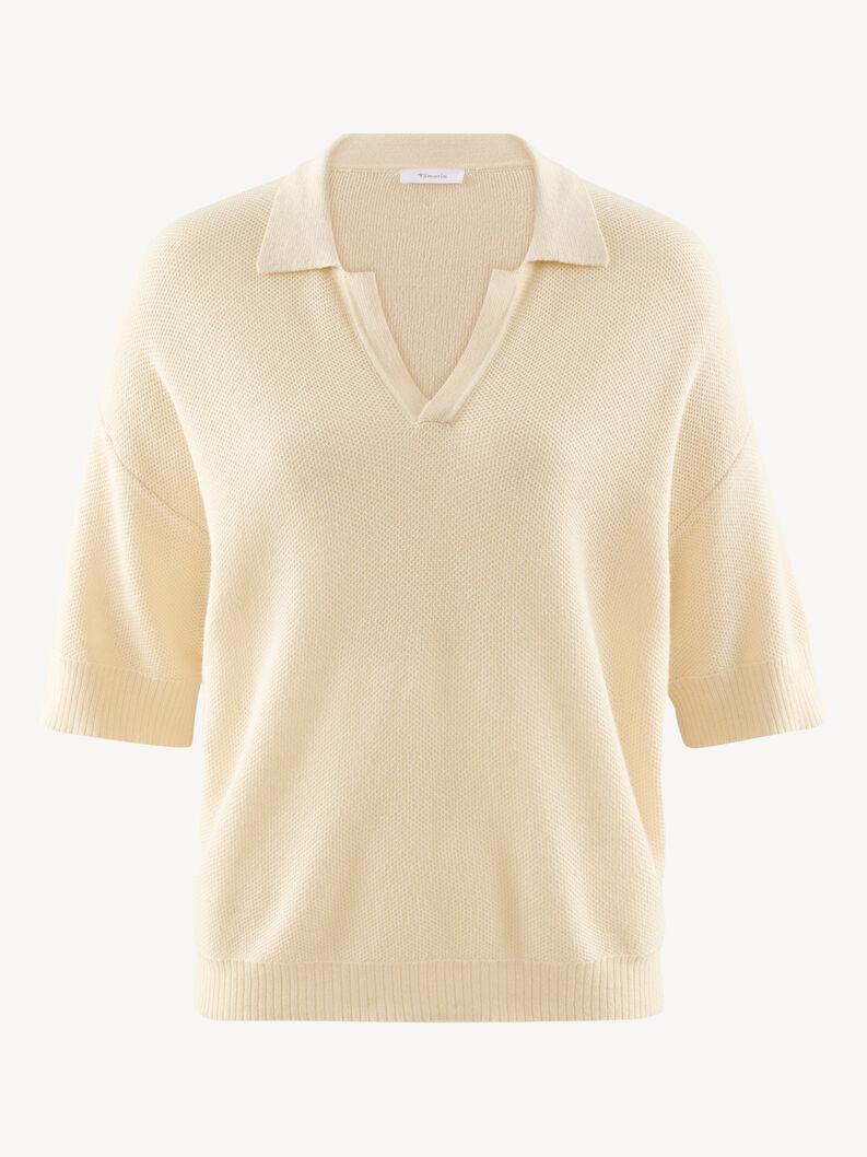 Polo Sweater - beige, Sugar Swizzle, hi-res