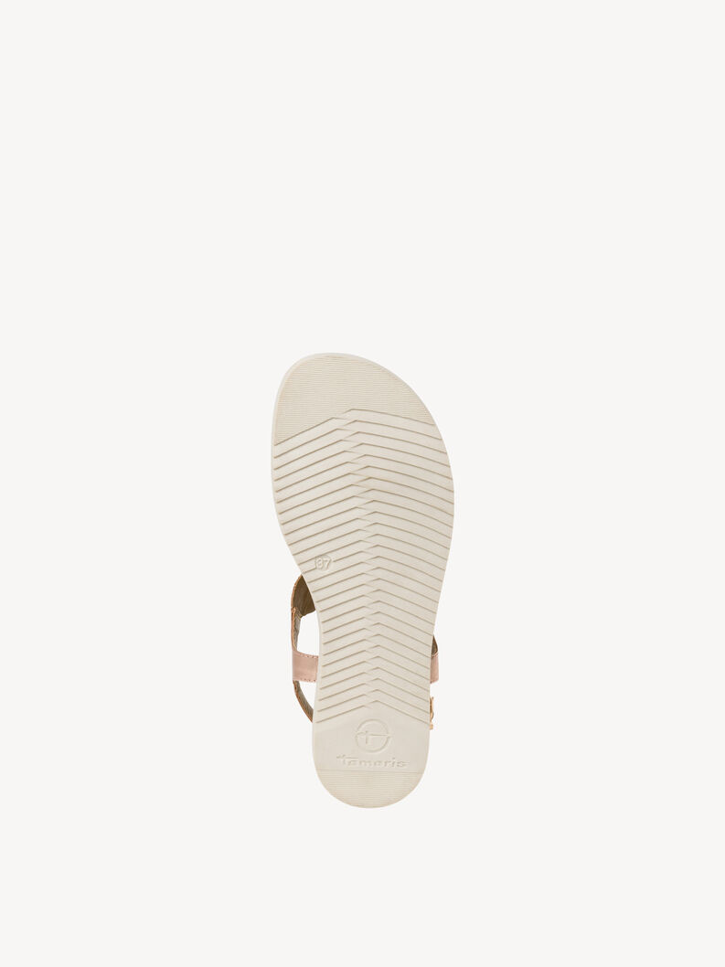 Sandale en cuir - métallique, ROSE METALLIC, hi-res