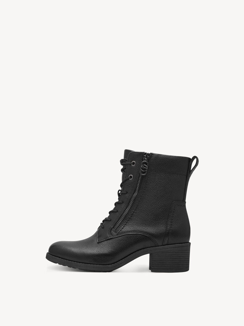 Leather Bootie - black, BLACK, hi-res