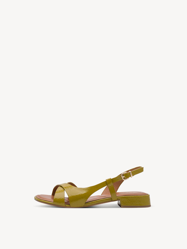 Sandal - green, OLIVE PATENT, hi-res