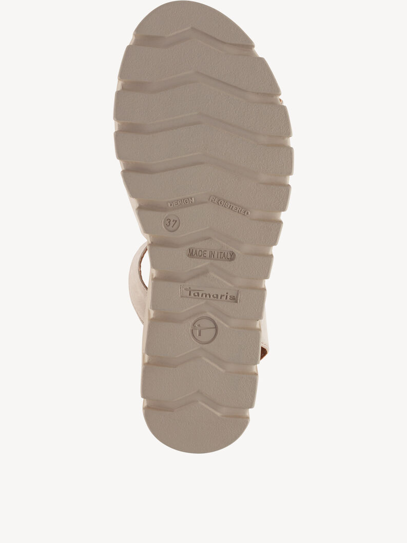 Ledersandalette - beige, TAUPE, hi-res