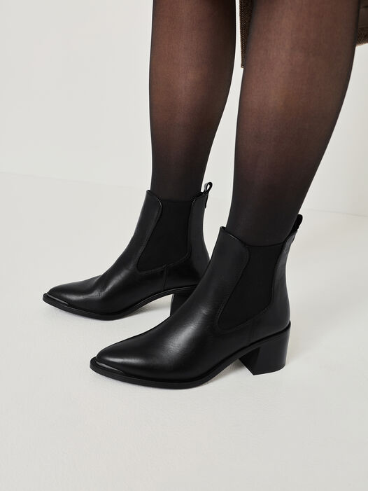 Chelseaboot, BLACK LEATHER, hi-res