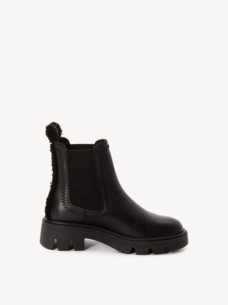 Bootie, BLACK LEATHER, hi-res