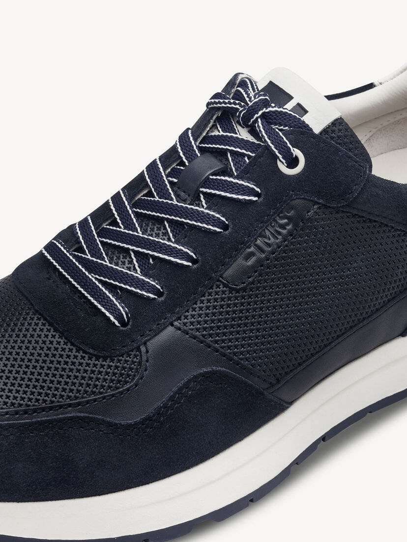 Leren Sneaker - blauw, NAVY, hi-res