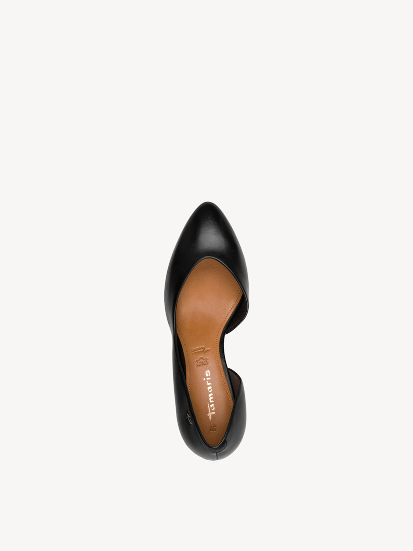 Leren Pumps - zwart, BLACK, hi-res