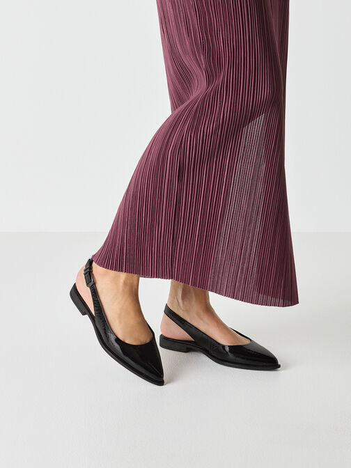 Slingpumps, BLACK PATENT, hi-res