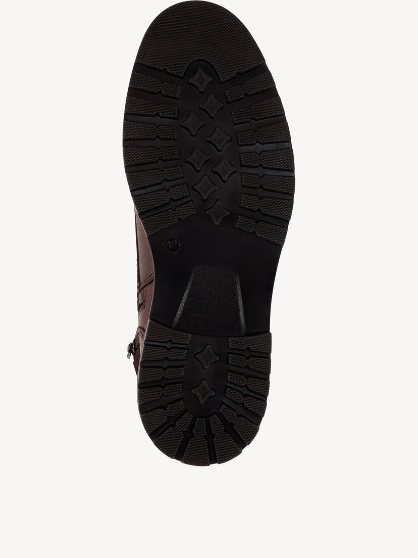 Leren Enkellaarsje - bruin, DARK BROWN, hi-res