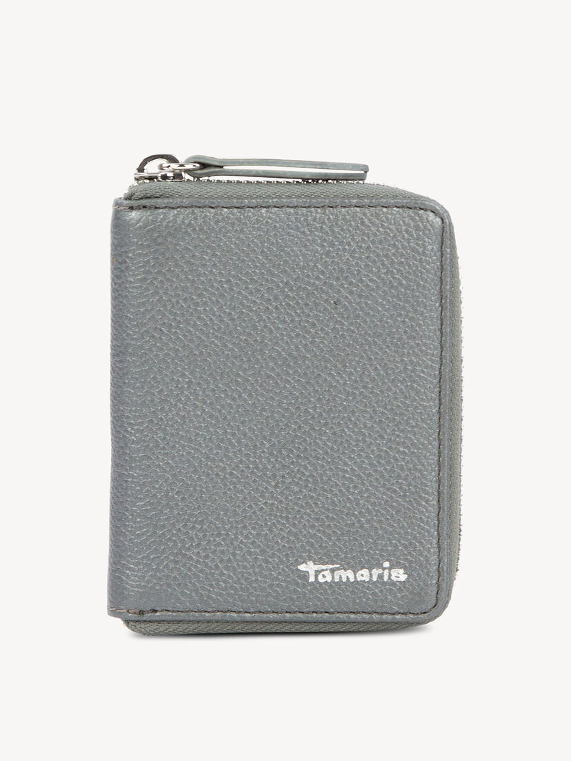 Leren Portemonnee - zilver, darksilver, hi-res