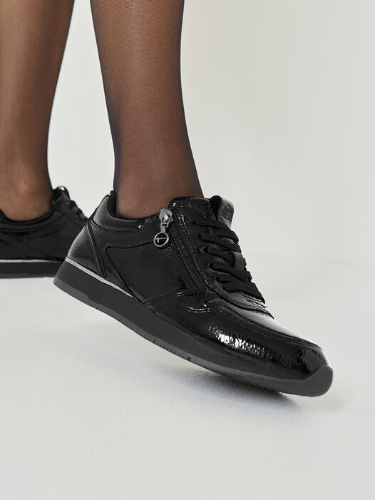 Sneaker, BLACK PATENT, hi-res
