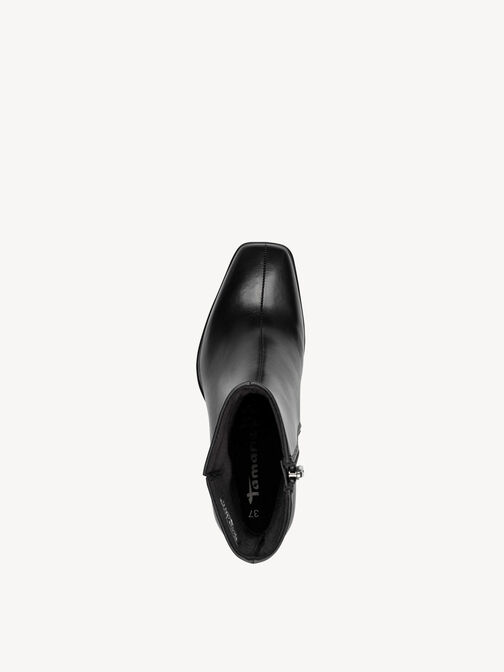 ankelboots, BLACK LEATHER, hi-res