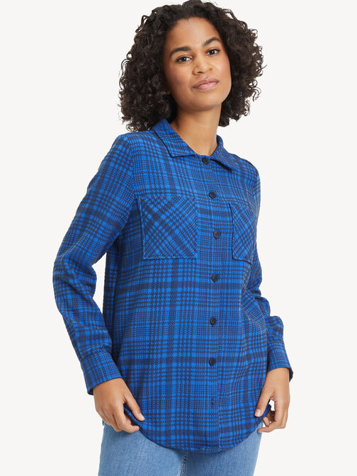 Chemise, Blueberry Houndstooth Check, hi-res