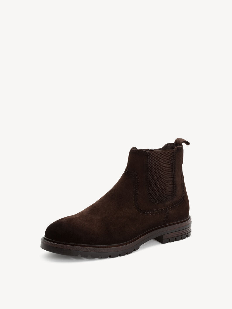 Bottine Chelsea en cuir - marron, DARK BROWN, hi-res