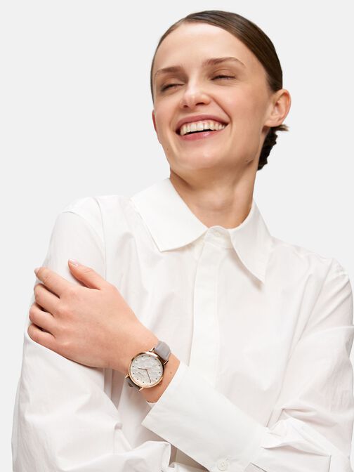 Horloge, grau-roségold, hi-res