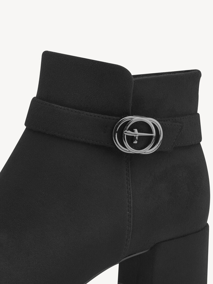 Enkellaarsje - zwart, BLACK, hi-res