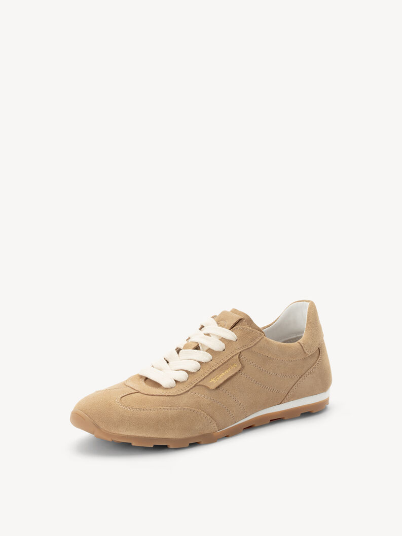 Basket en cuir - beige, SAND, hi-res