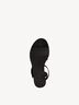 Leather Heeled sandal - black, BLACK/PEWTER, hi-res
