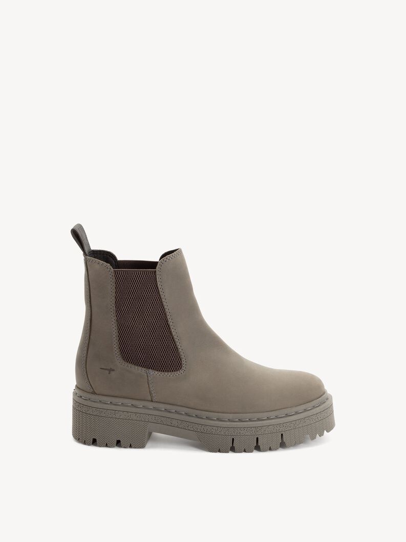 Leder Chelsea Boot - grau, GREY, hi-res