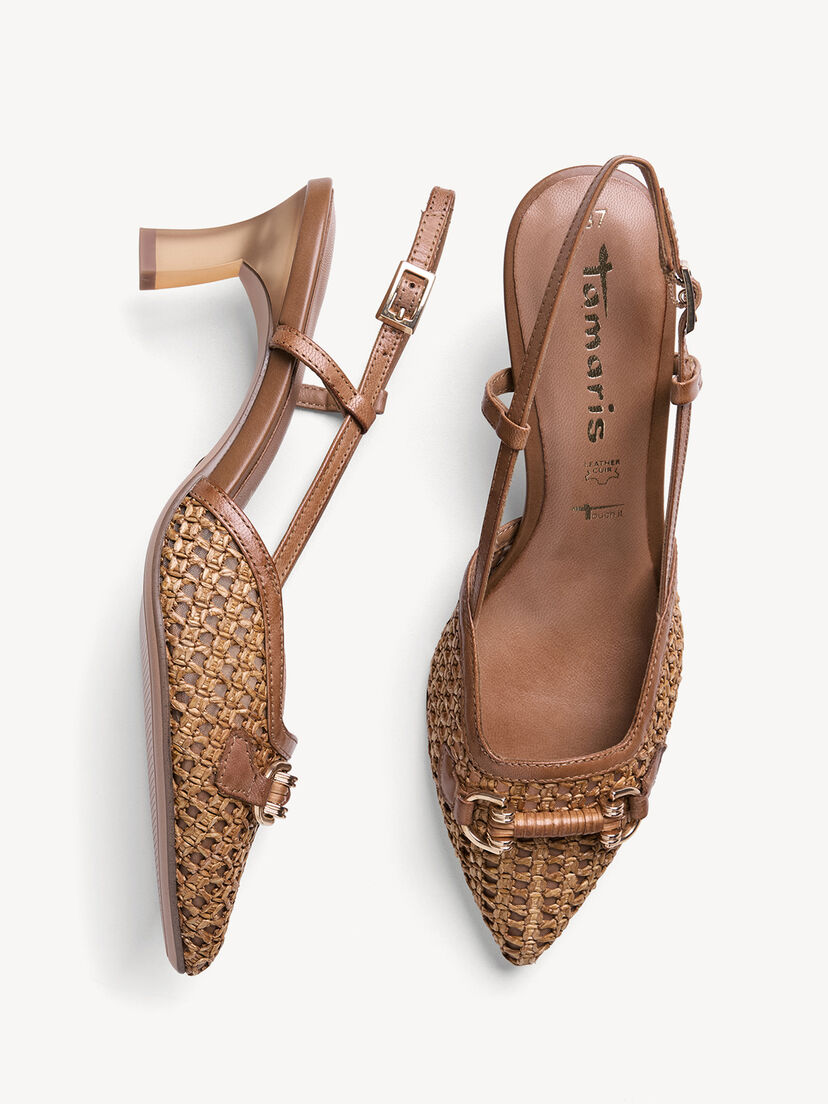 Slingpumps - bruin, cognac, hi-res