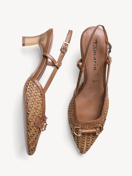 Slingpumps, cognac, hi-res