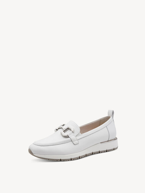 Slipper, WHITE LEATHER, hi-res