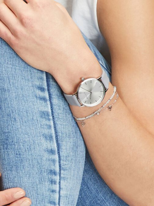 Uhr, silber blue, hi-res