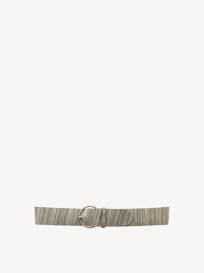 Leather Belt - khaki, Olive-Multicolour, hi-res