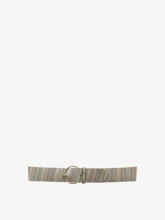 Leren riem, Olive-Multicolour, hi-res