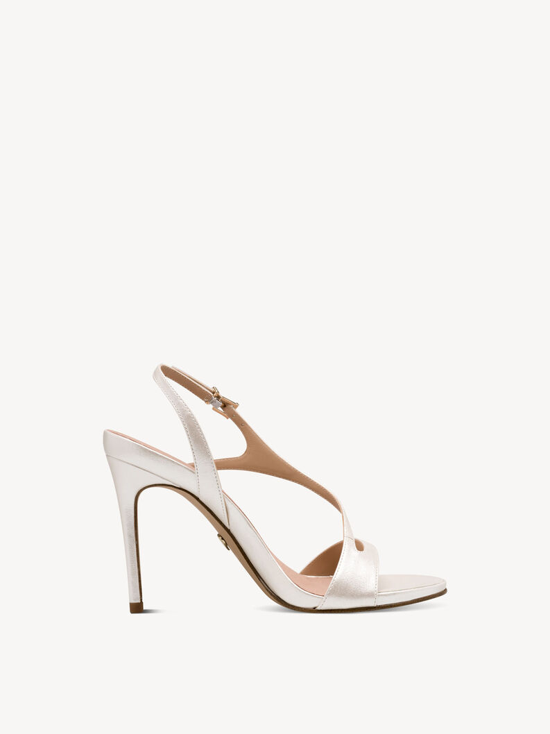 Sandale &agrave; talon - blanc, WHITE PEARL, hi-res