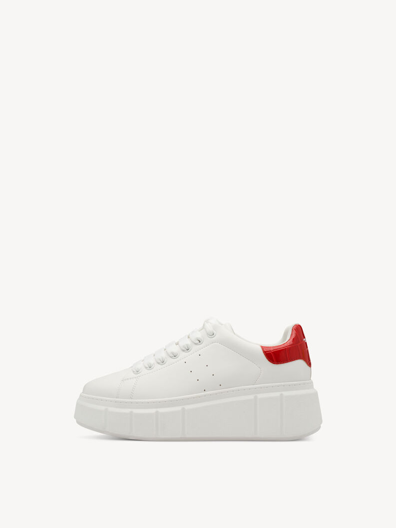 Sneaker - wit, WHITE/RED, hi-res