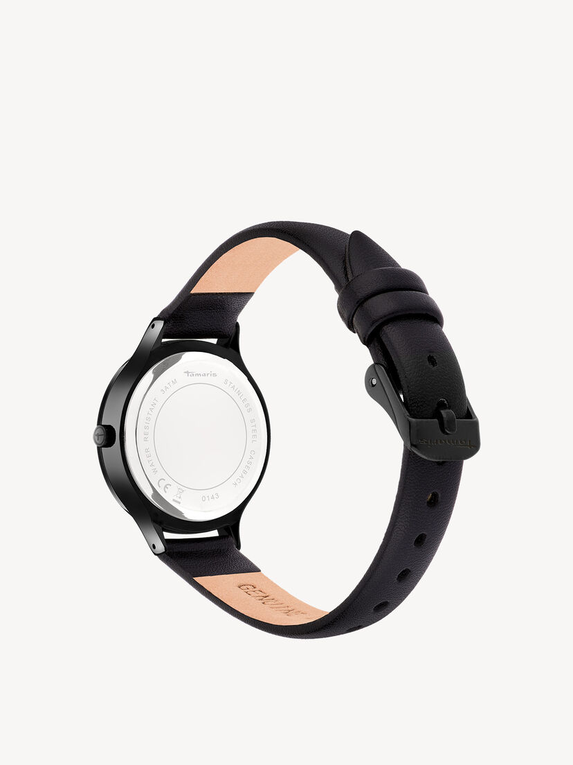 Horloge - zwart, silber silber-sunray, hi-res