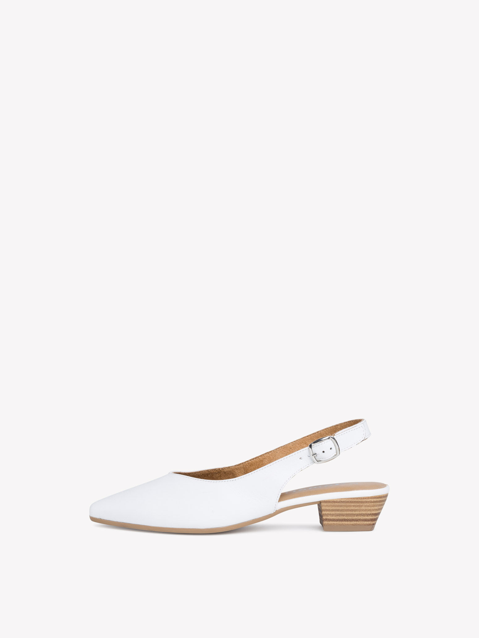 Leather sling pumps - white 1-1-29405 