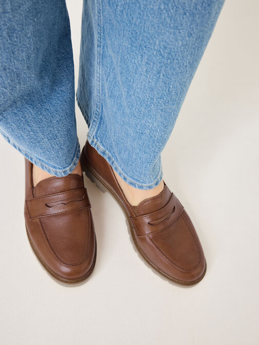 Slipper, COGNAC LEATHER, hi-res