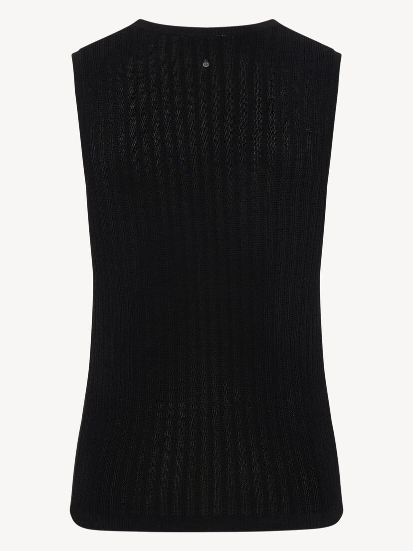 Gebreide top - zwart, Black Beauty, hi-res