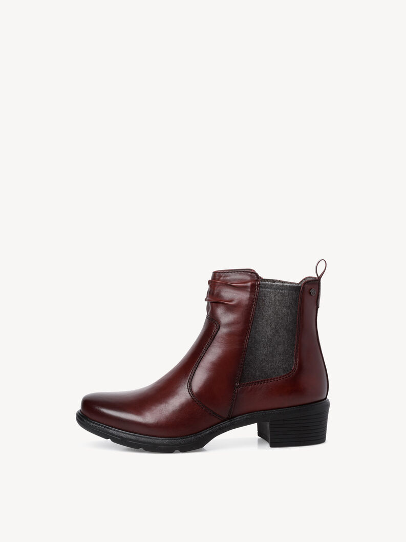 Leather Chelsea boot - red, BORDEAUX, hi-res