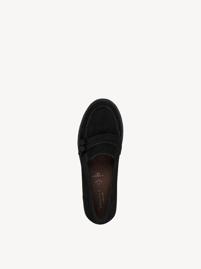 Leren Instappers - zwart, BLACK SUEDE, hi-res