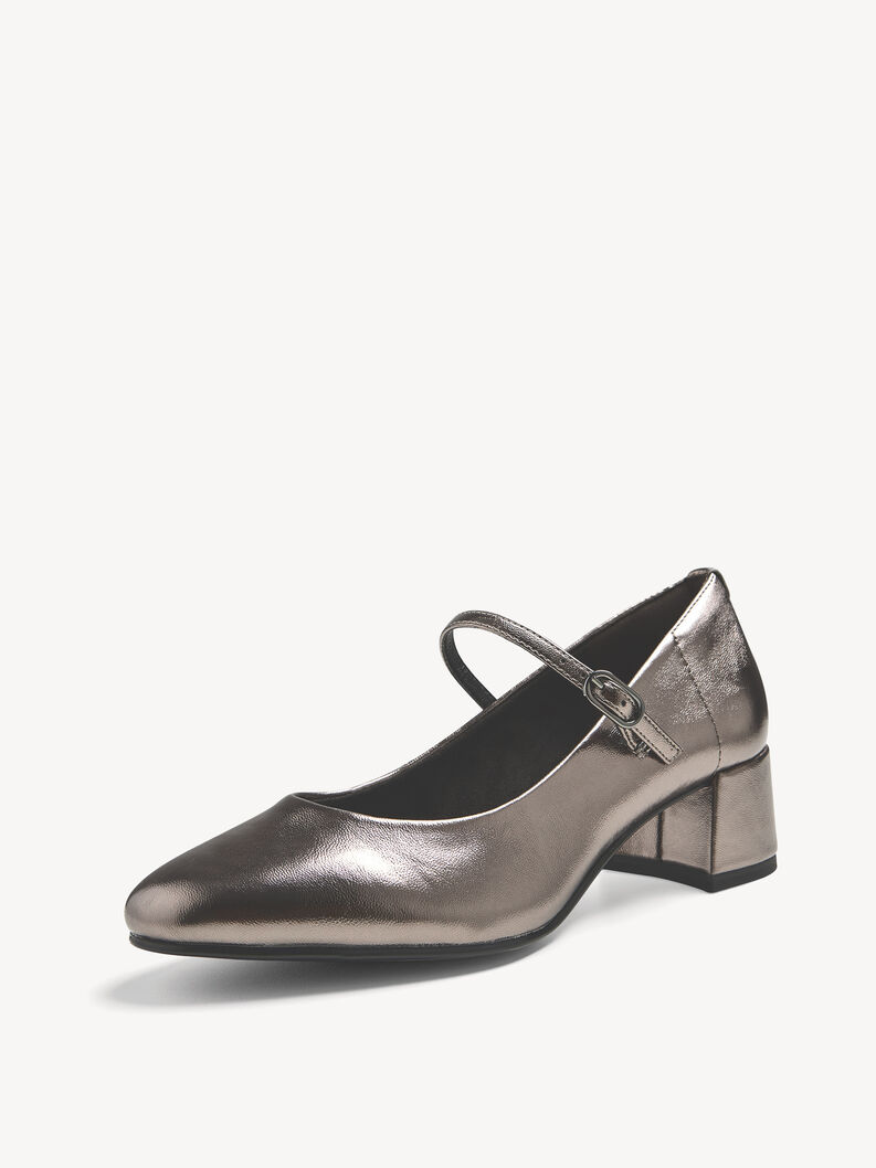 Pumps - metallic, PEWTER, hi-res
