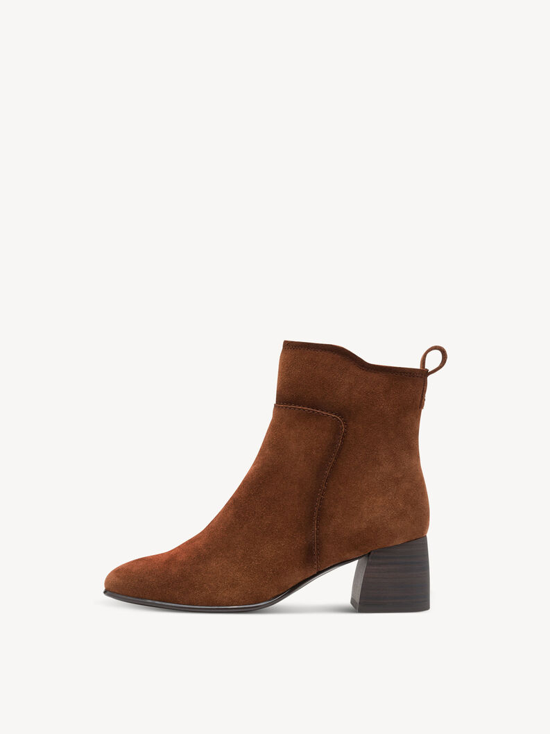 Leather Bootie - brown, MUSCAT, hi-res