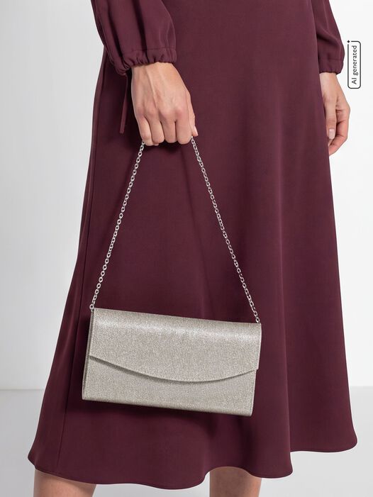 Clutch, goud, hi-res