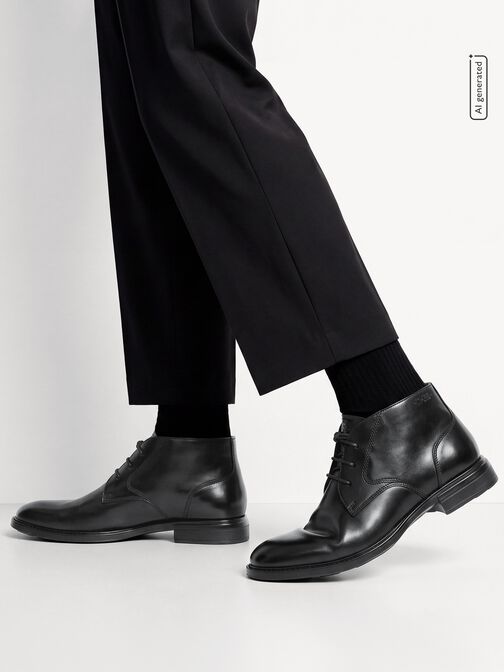 Bottine, BLACK LEATHER, hi-res