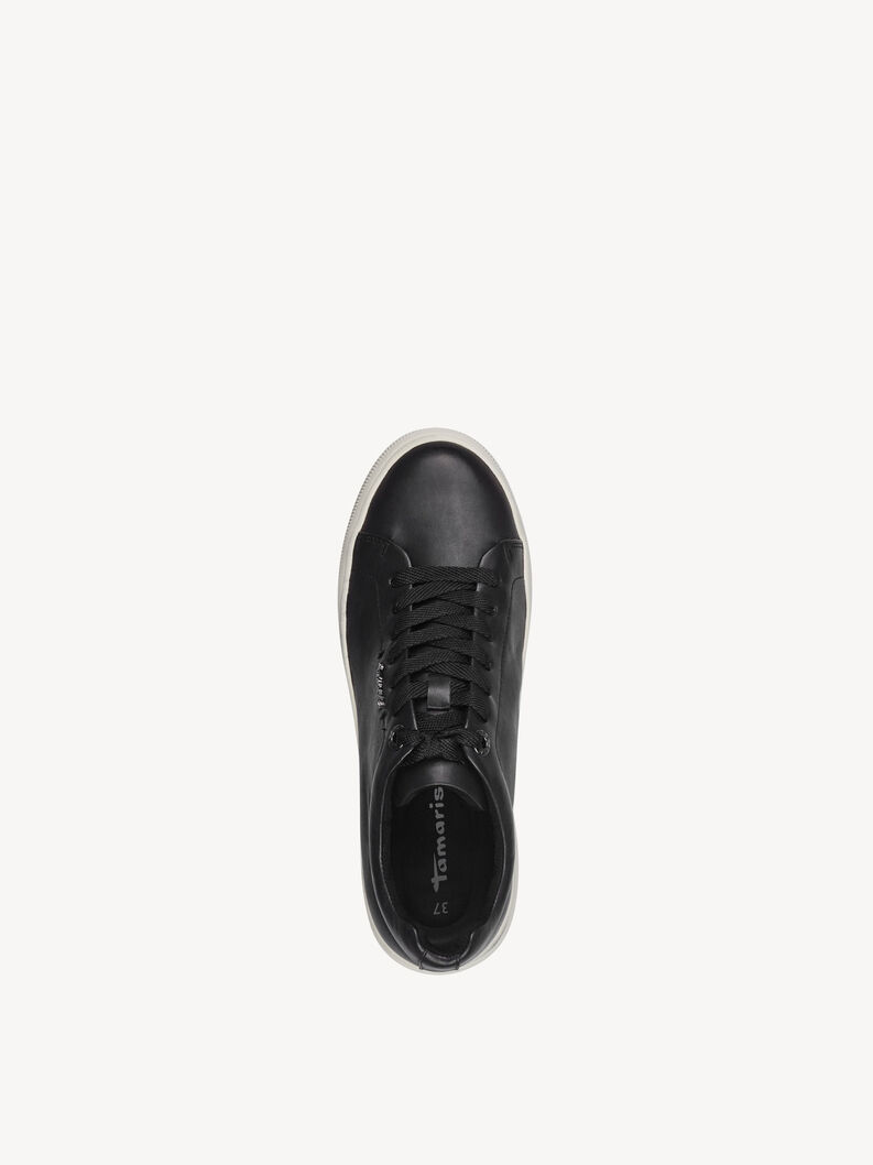 Leather Sneaker - black, BLACK LEATHER, hi-res