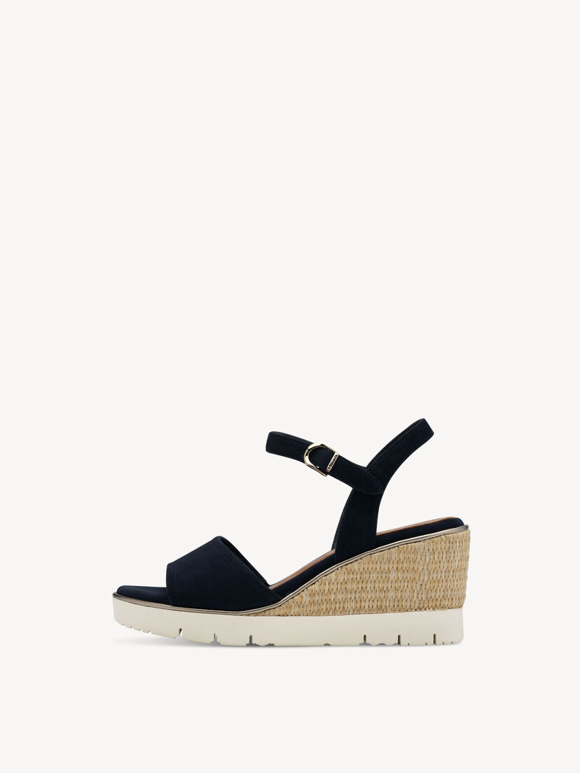 Leren Sandaaltje - blauw, NAVY, hi-res