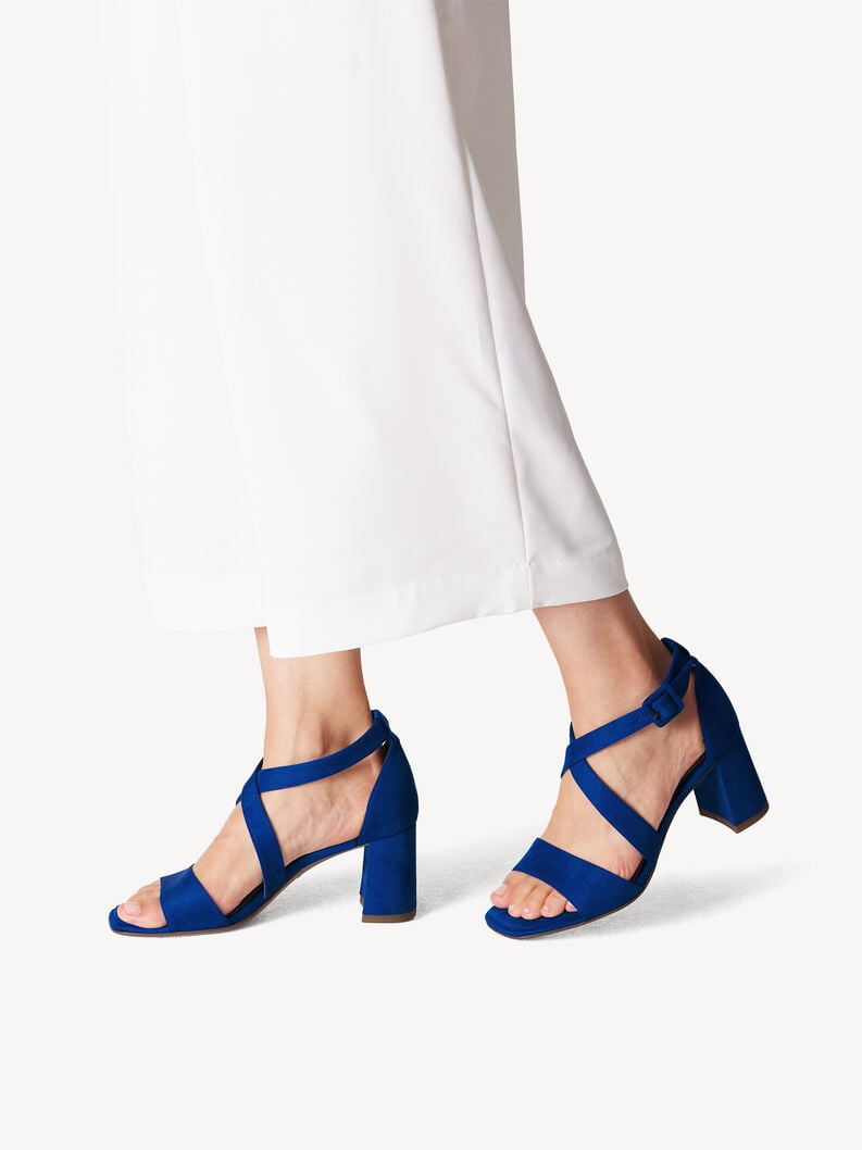 Sandale à talon - bleu, ROYAL BLUE, hi-res