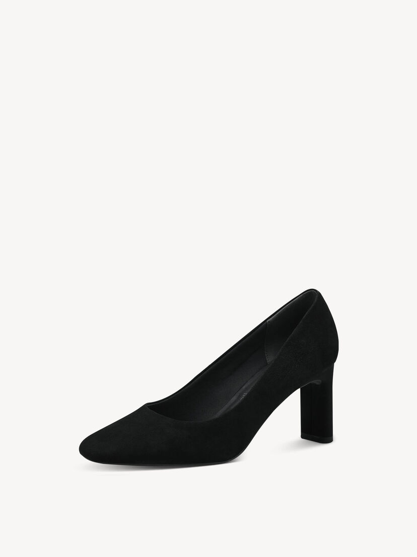 Leren Pumps - zwart, BLACK, hi-res