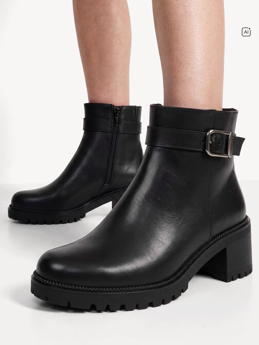 Stivaletti, BLACK LEATHER, hi-res