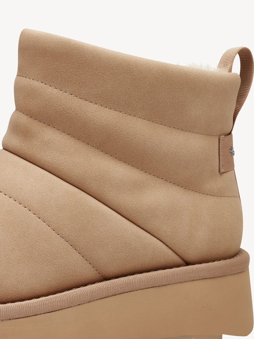 Enkellaarsje - beige warme voering, SAND, hi-res