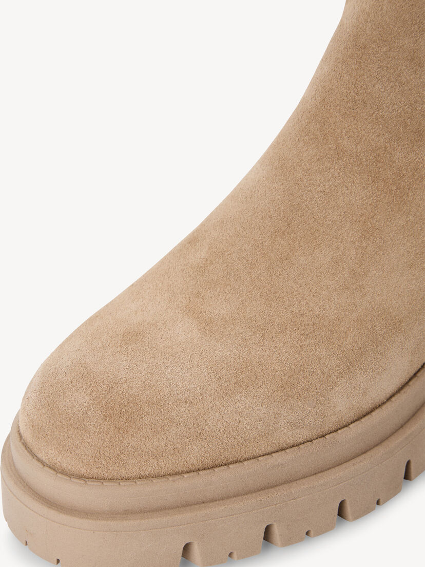 Leren Chelseaboot - beige, BEIGE SUEDE, hi-res